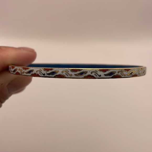 Vintage Thin Enamel Bangle Bracelet (EB10) - Picture 3 of 6